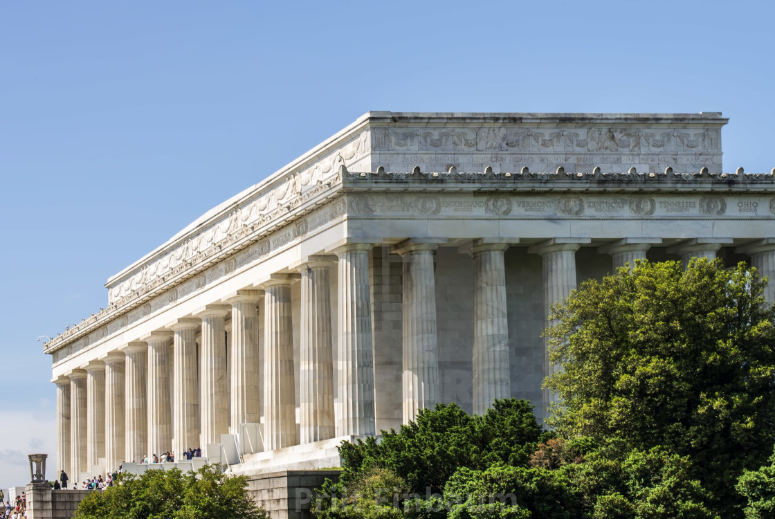 "A View of The Lincoln Memorial" stock image