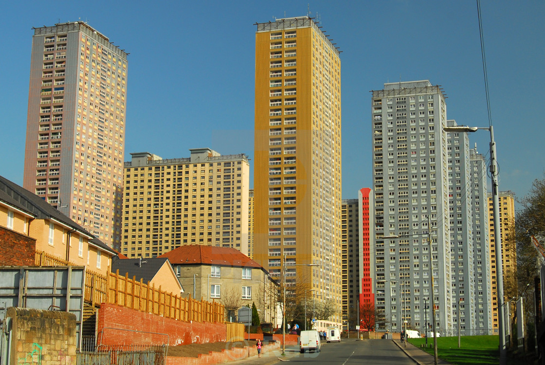 "Red Road Flats" stock image