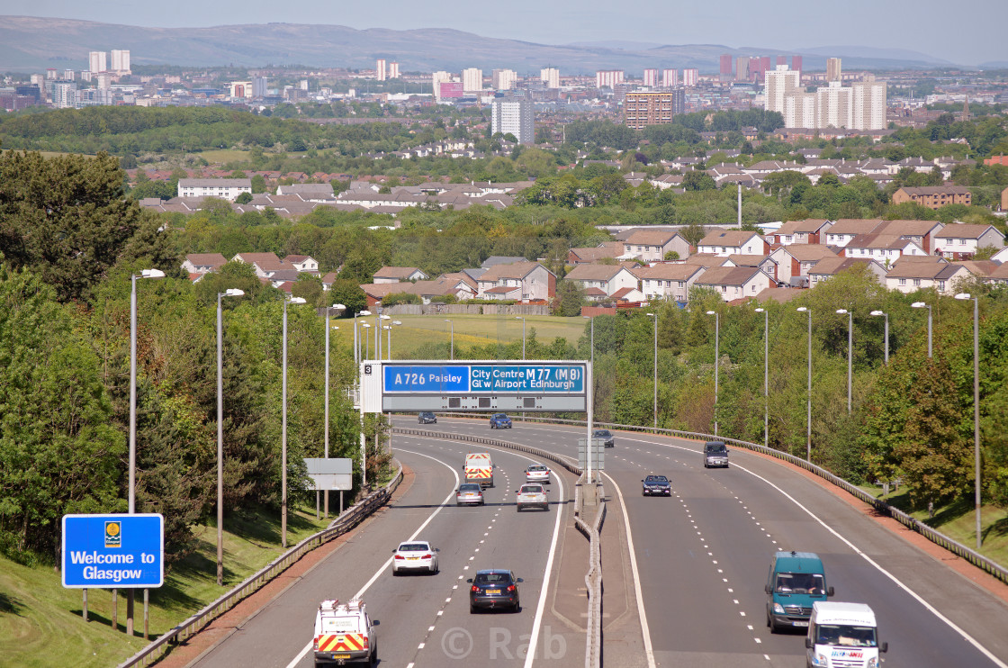 "Welcome to Glasgow" stock image