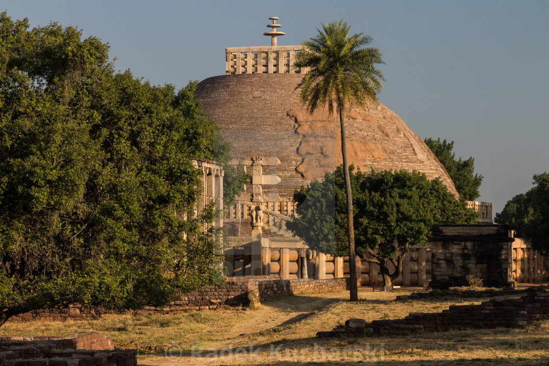 "Great Stupa at Sanchi. Madhya Pradesh, India." stock image