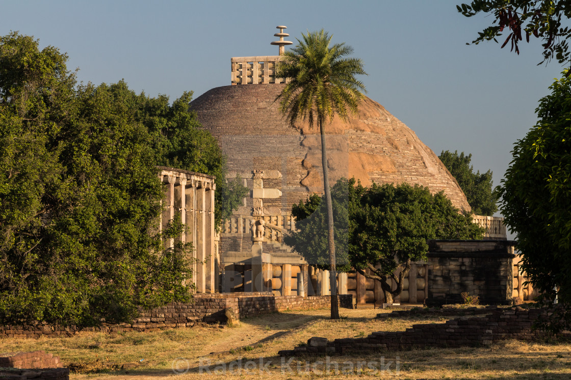 "Great Stupa at Sanchi. Madhya Pradesh, India." stock image