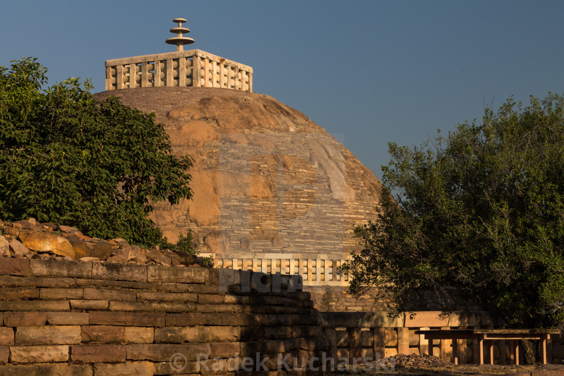 "Great Stupa at Sanchi. Madhya Pradesh, India." stock image