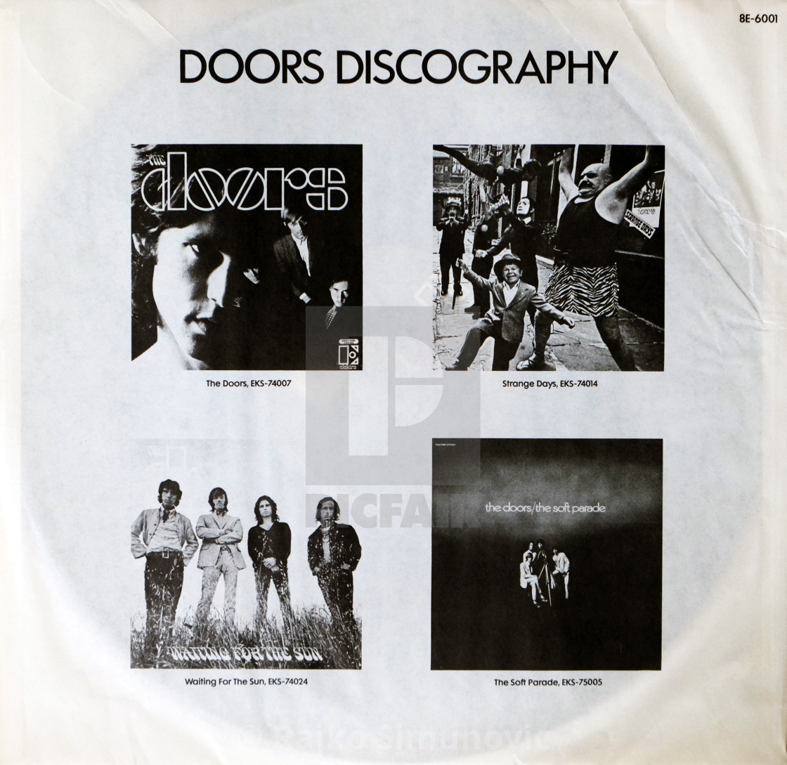 The Doors: LP inner sleeve 2 'Weird Scenes Inside The Gold ...