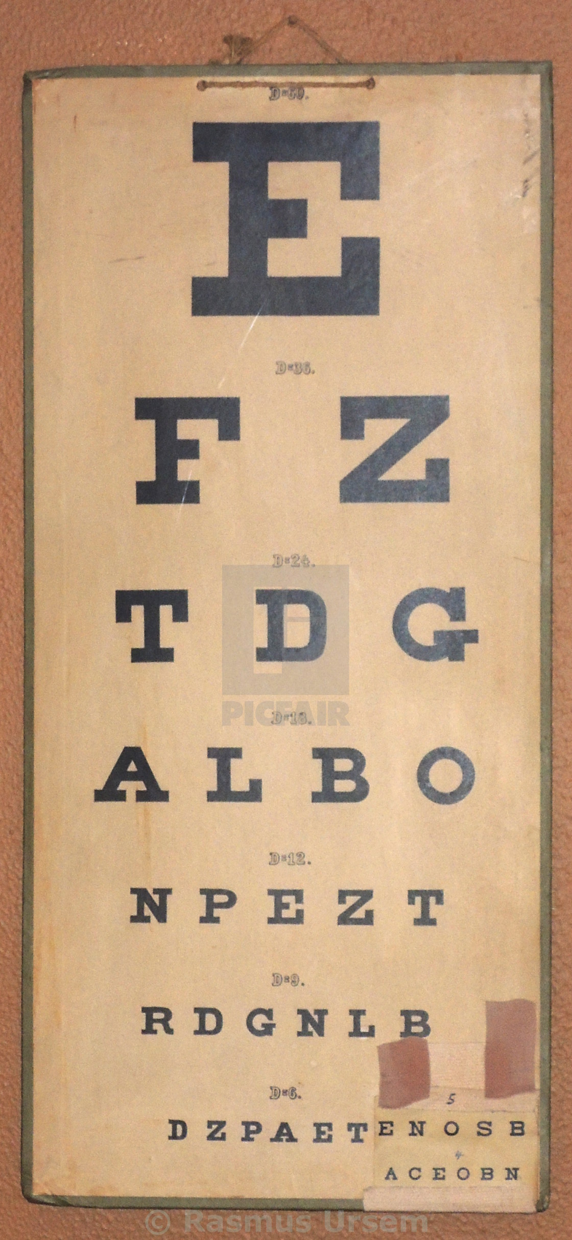 old eye chart license for 6 20 on picfair old eye charts
