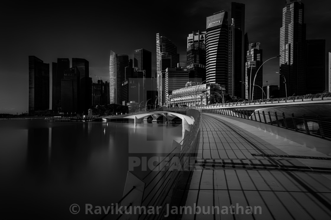 "Raffles Place" stock image