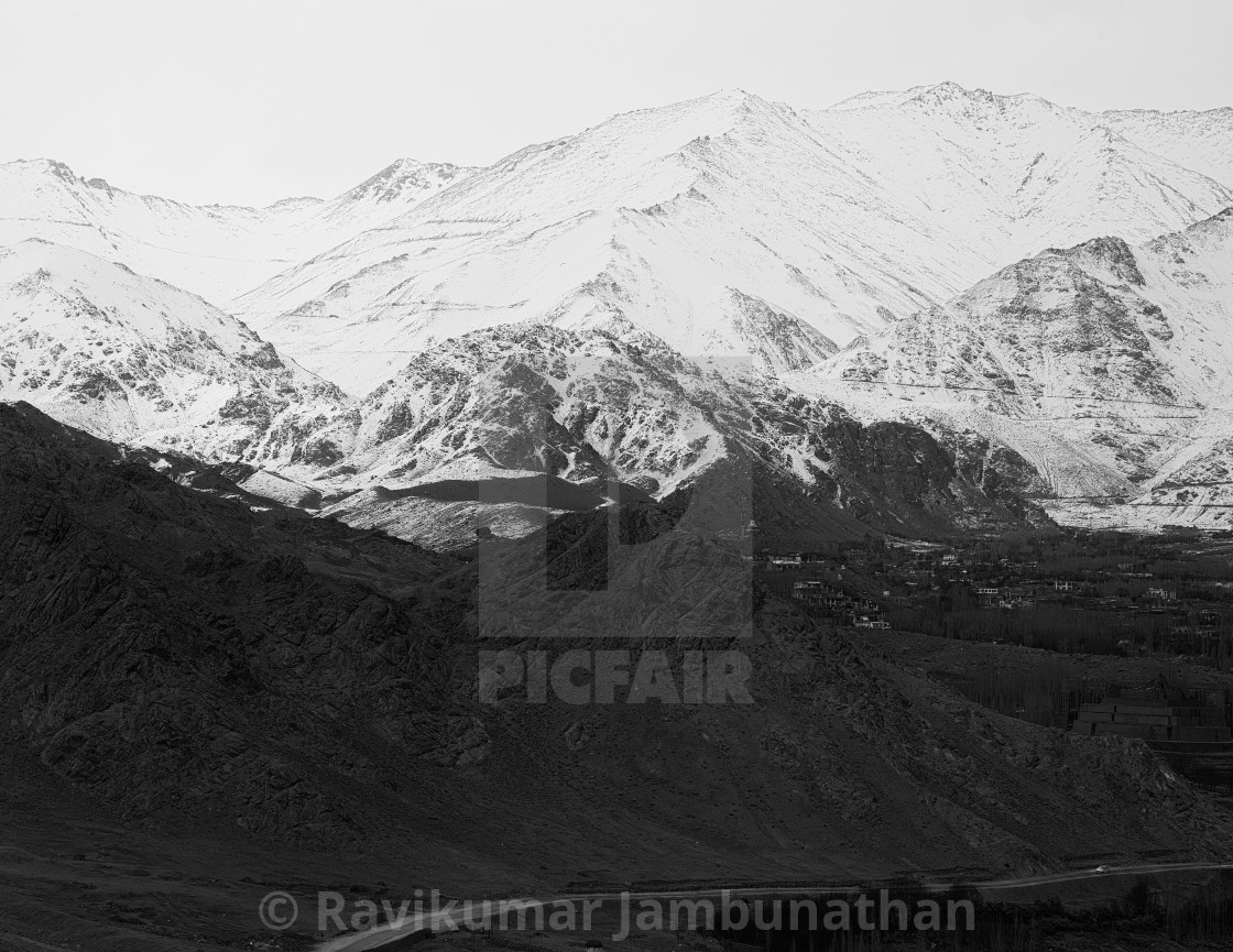 "The Grand Himalayan Landscape - 3" by Ravikumar Jambunathan - $31.08 "The Grand Himalayan Landscape - 3" stock image