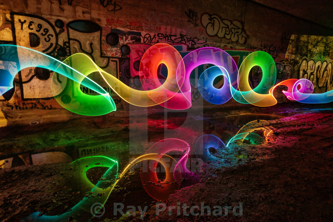 "Jarrow Light Painting" stock image