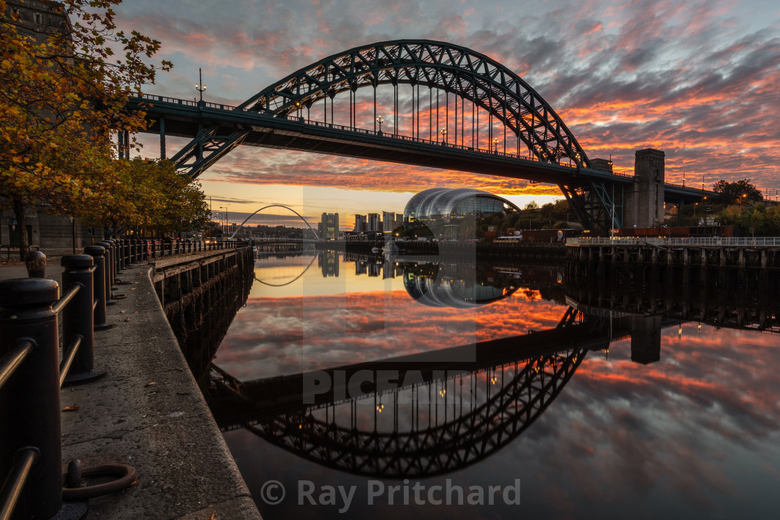 "Tyne Bridge Sunrise Reflected" by Ray Pritchard - $46.73 "Tyne Bridge Sunrise Reflected" stock image