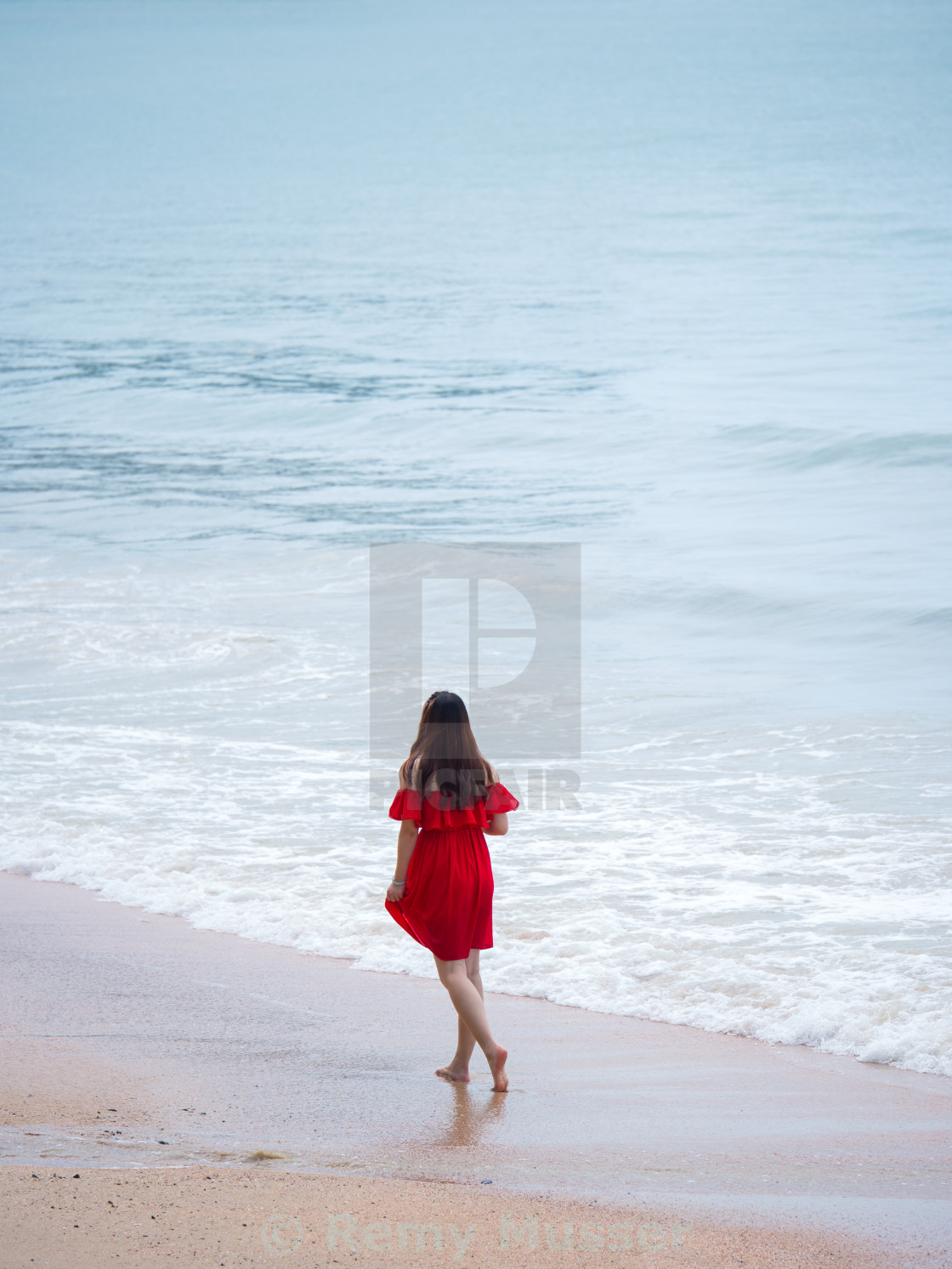 red dress for beach