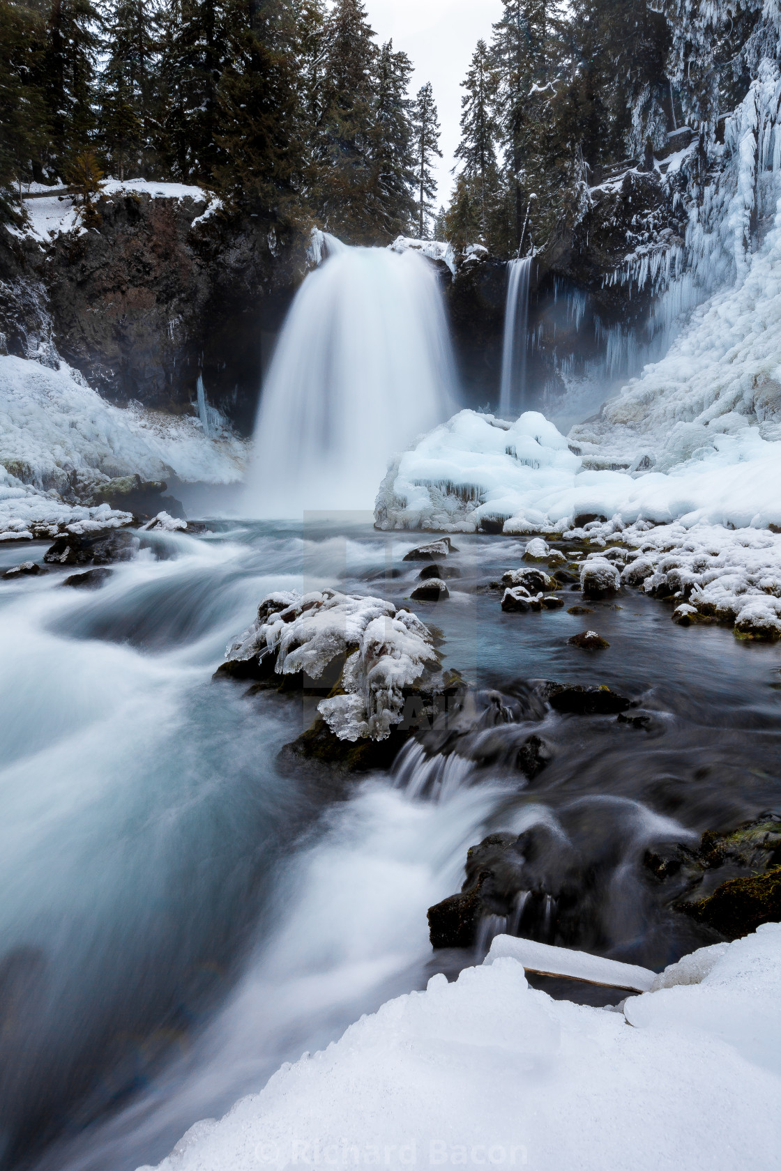 "Icy Waterfall" stock image