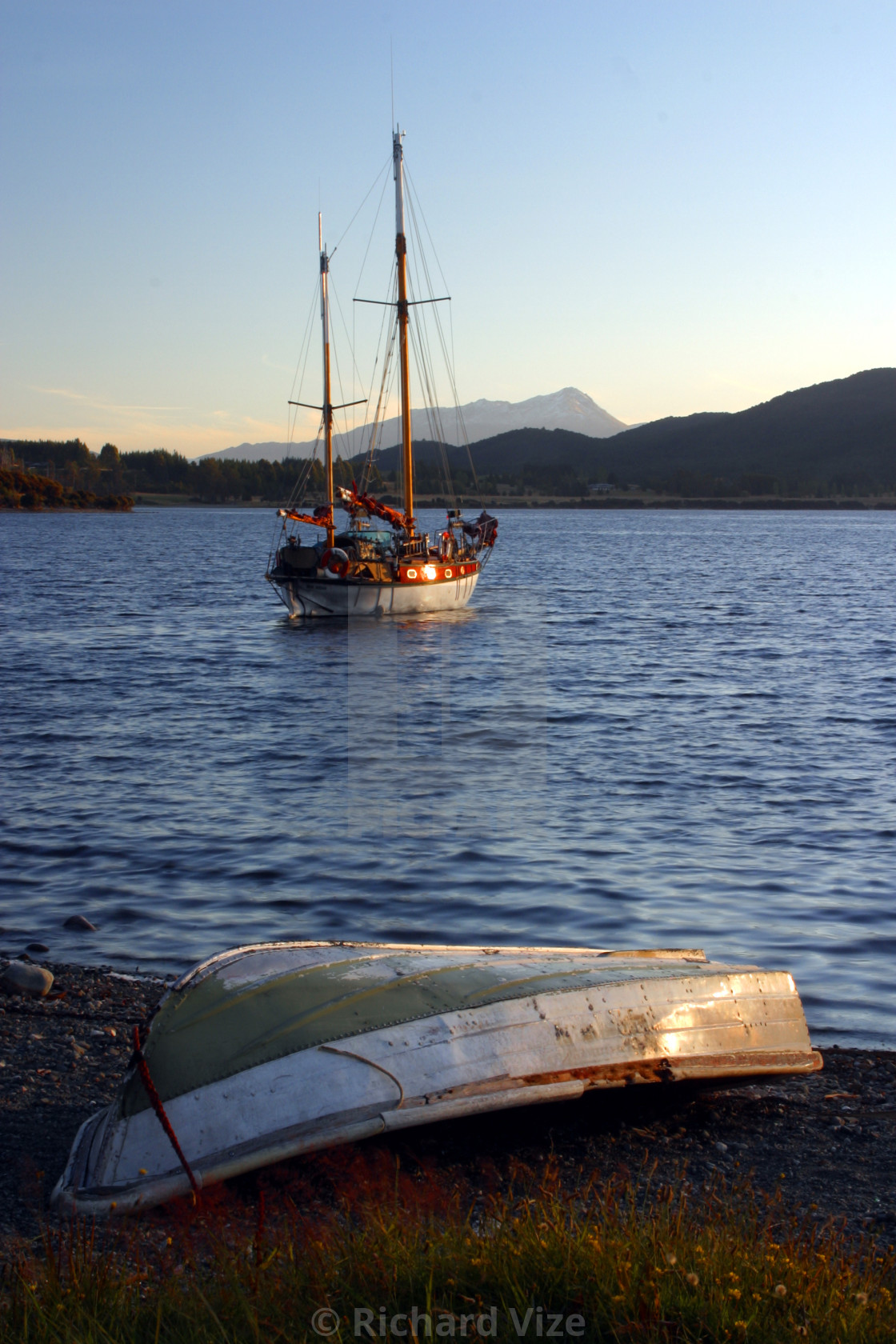 "Lake Te Anau, New Zealand" stock image