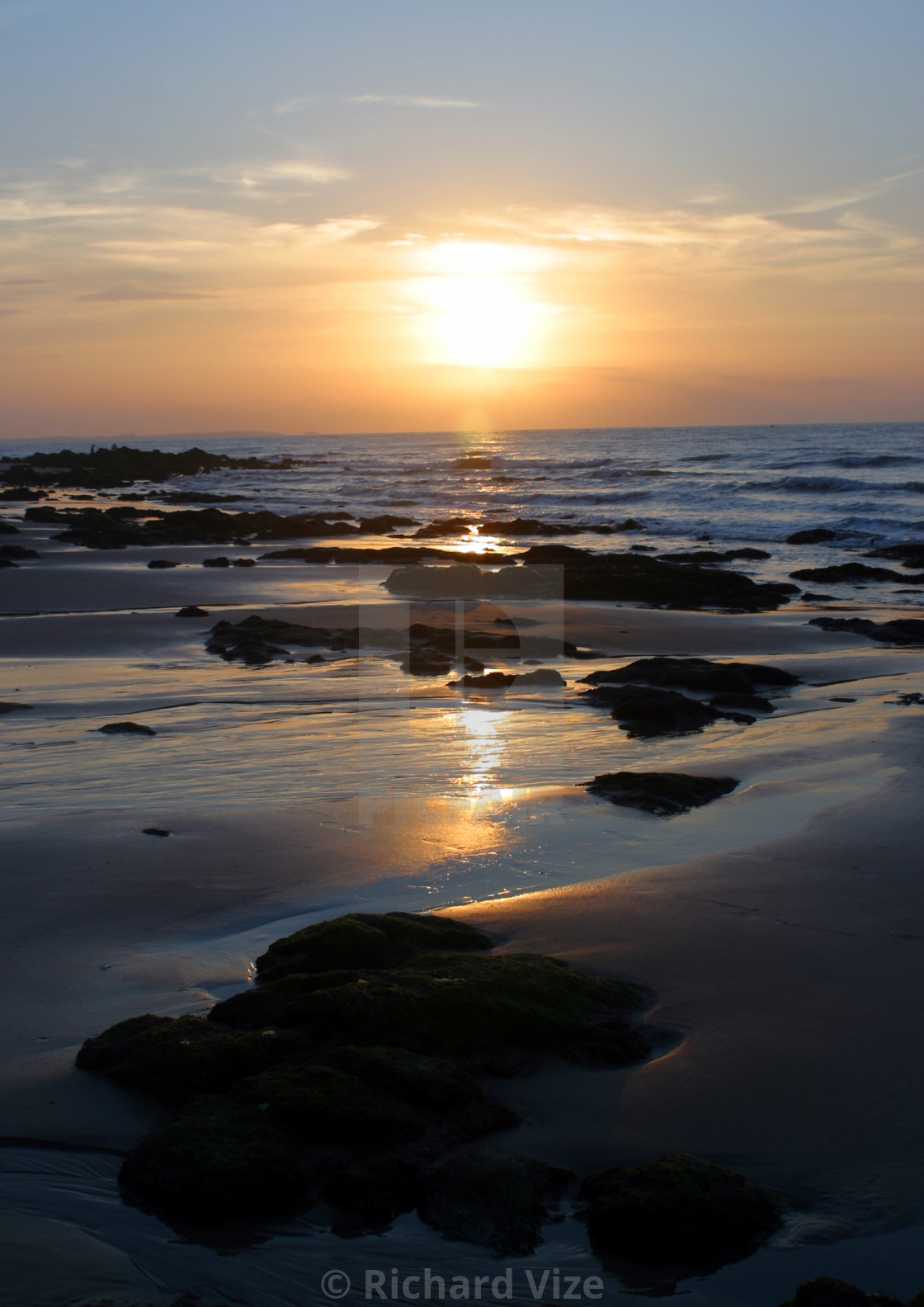 "Phan Thiet beach at sunrise, Vietnam" stock image