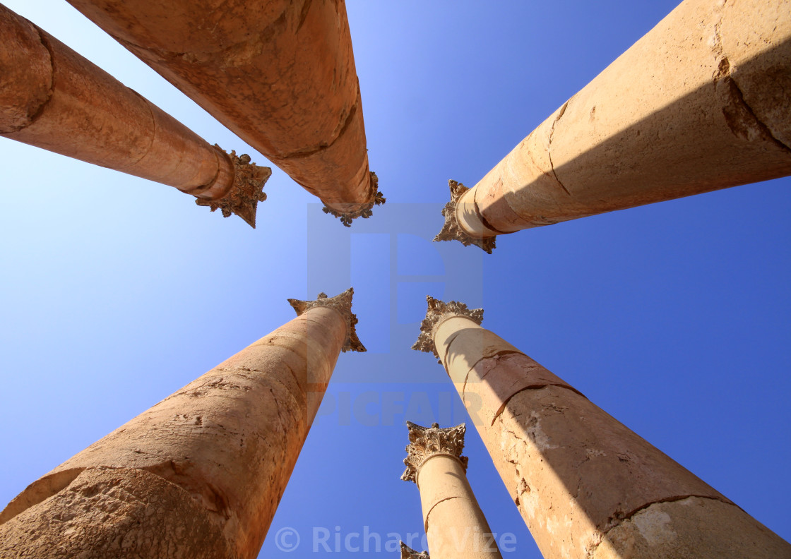 "Temple of Artemis, Jerash, Jordan" stock image