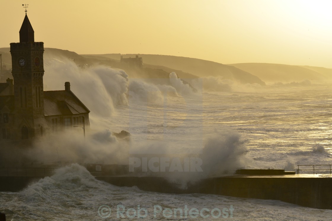 "Porthleven Harbour" stock image