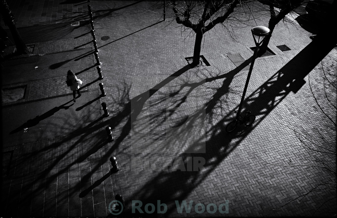 "Figure and Shadows" stock image