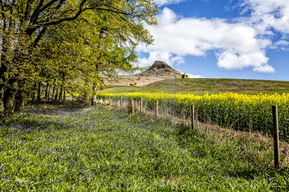 "Rosebery Topping and Shooting Lodge,North Yorkshire." stock image