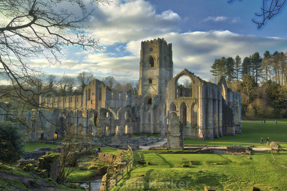 "Fountains Abbey 2." stock image