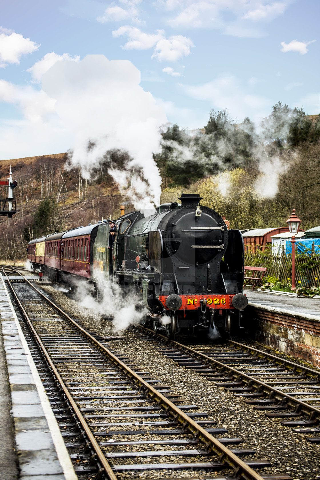 "The Repton at Levisham." stock image