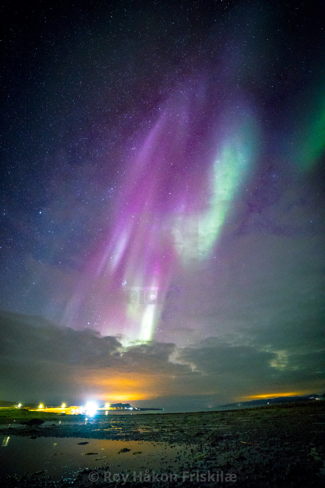 "Auroras in Nesseby" stock image