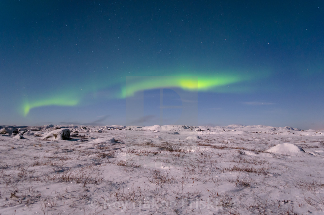 "Aurora over winterlandscape" stock image