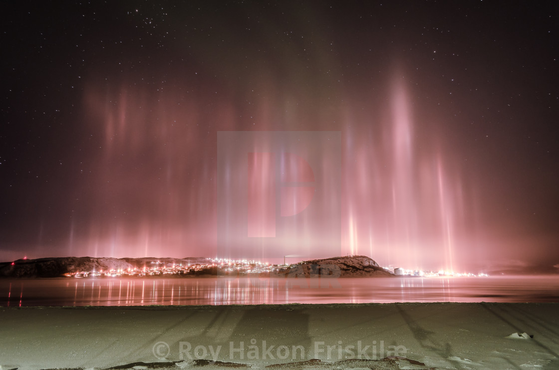 "Kirkenes by night" stock image