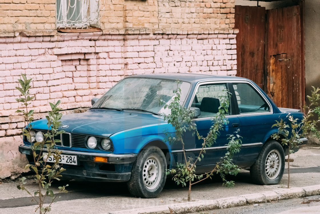 Old Rusty Sedan Car Bmw 3 Series 0 Parking On Street The Bmw 0 Is An License Download Or Print For 6 Photos Picfair