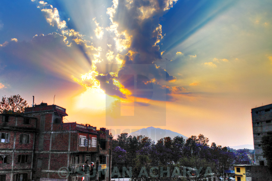 "Kathmandu Sky" stock image