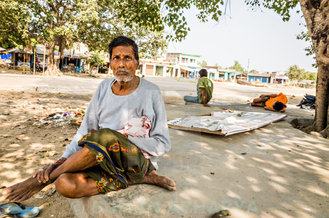 "Terai Old Man, Nepal" stock image