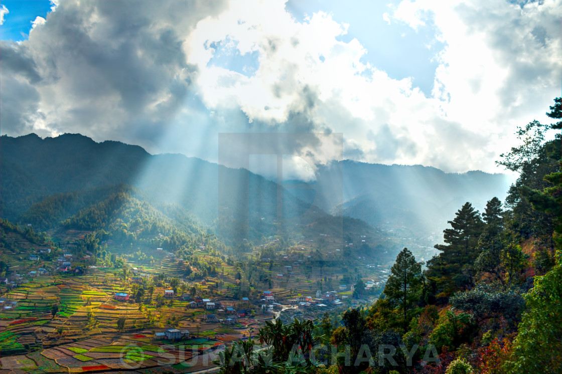 "Rays Through Clouds" stock image