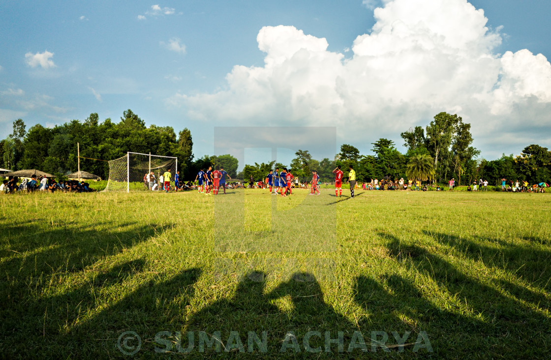 "Watching Soccer" stock image