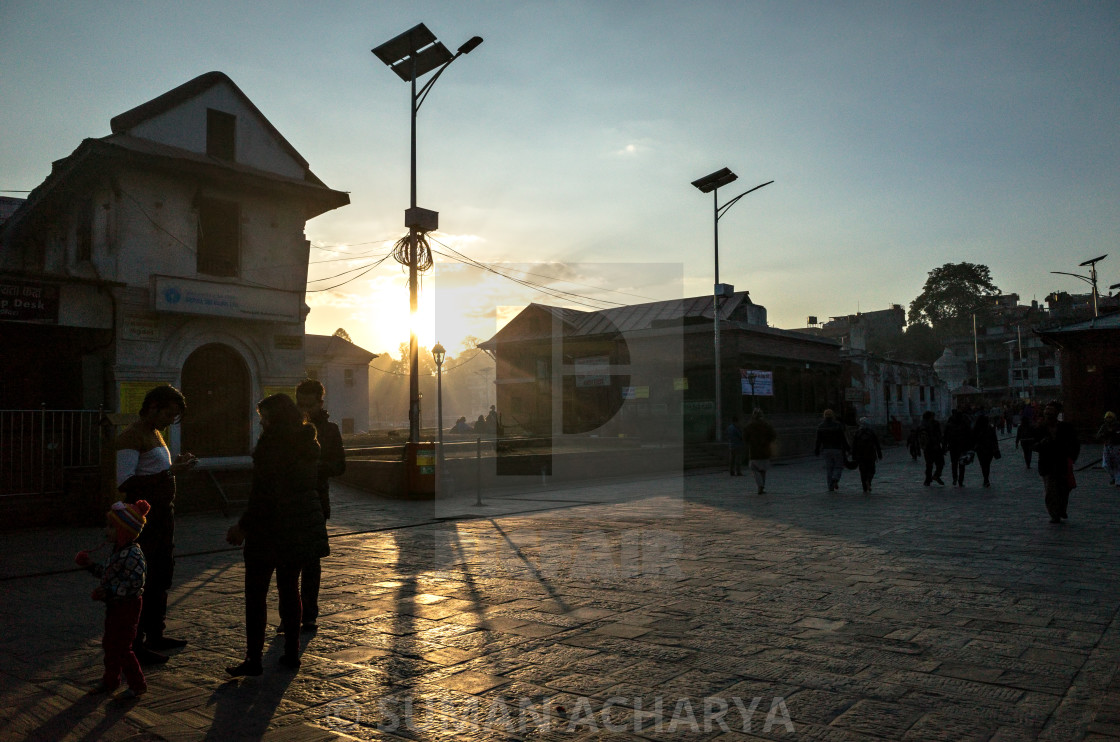 "Silhouette Sundown" stock image