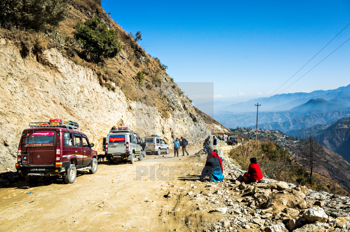 "Way of the blue hills" stock image