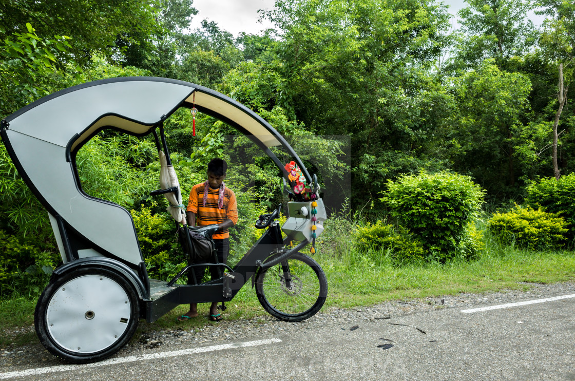 "Rickshaw Man" stock image