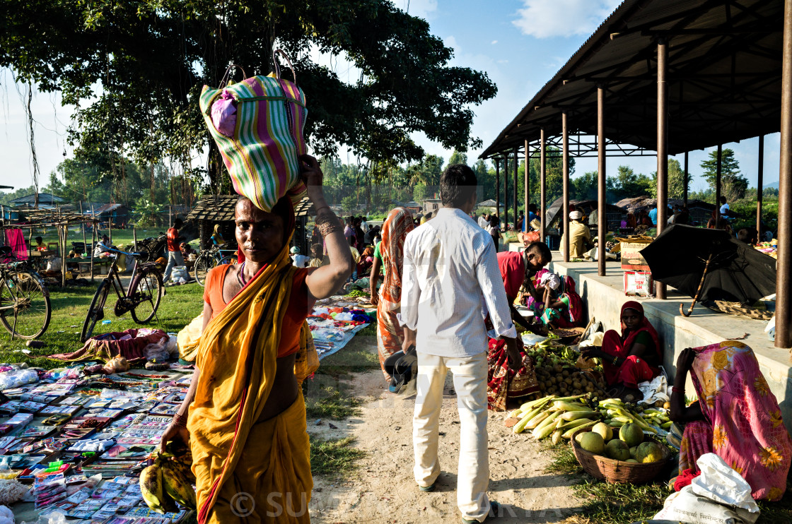 "Woman in Market" stock image