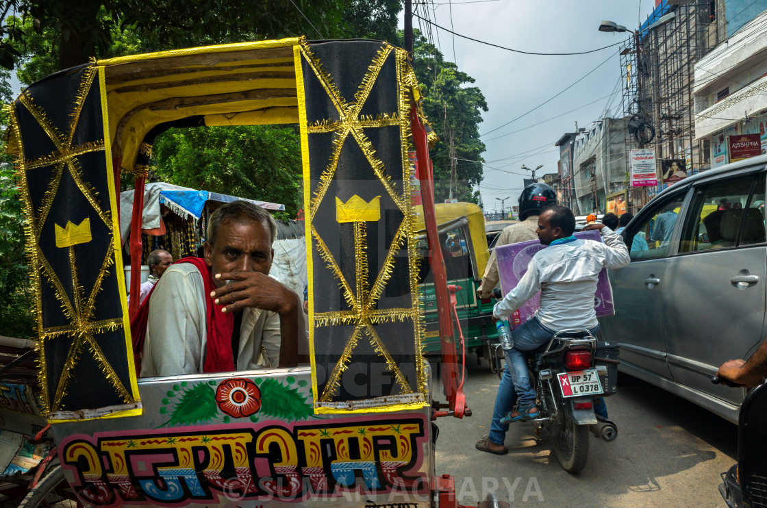 "Portrait of A Rickshaw Driver" stock image