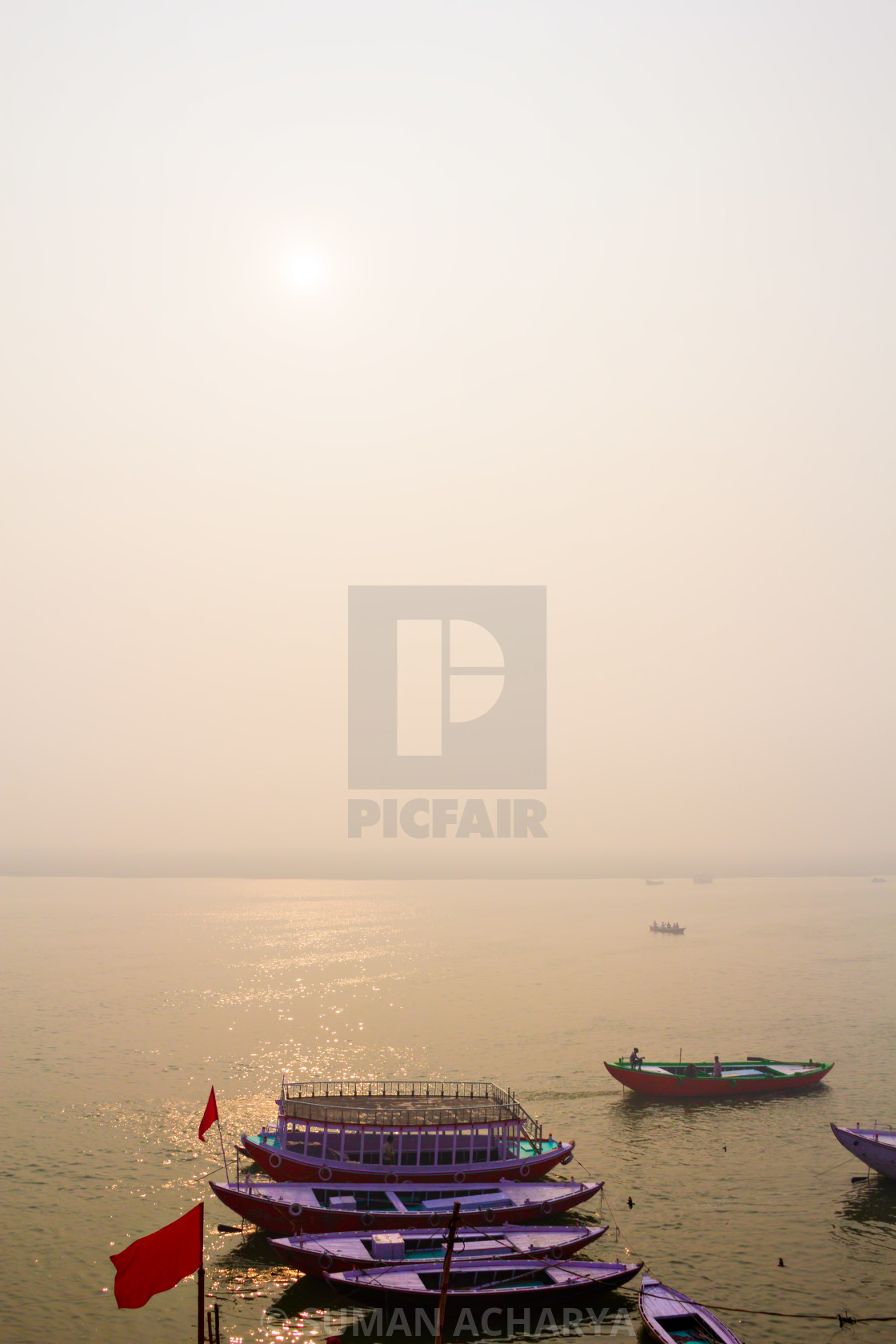 "Boats at River Gange" stock image