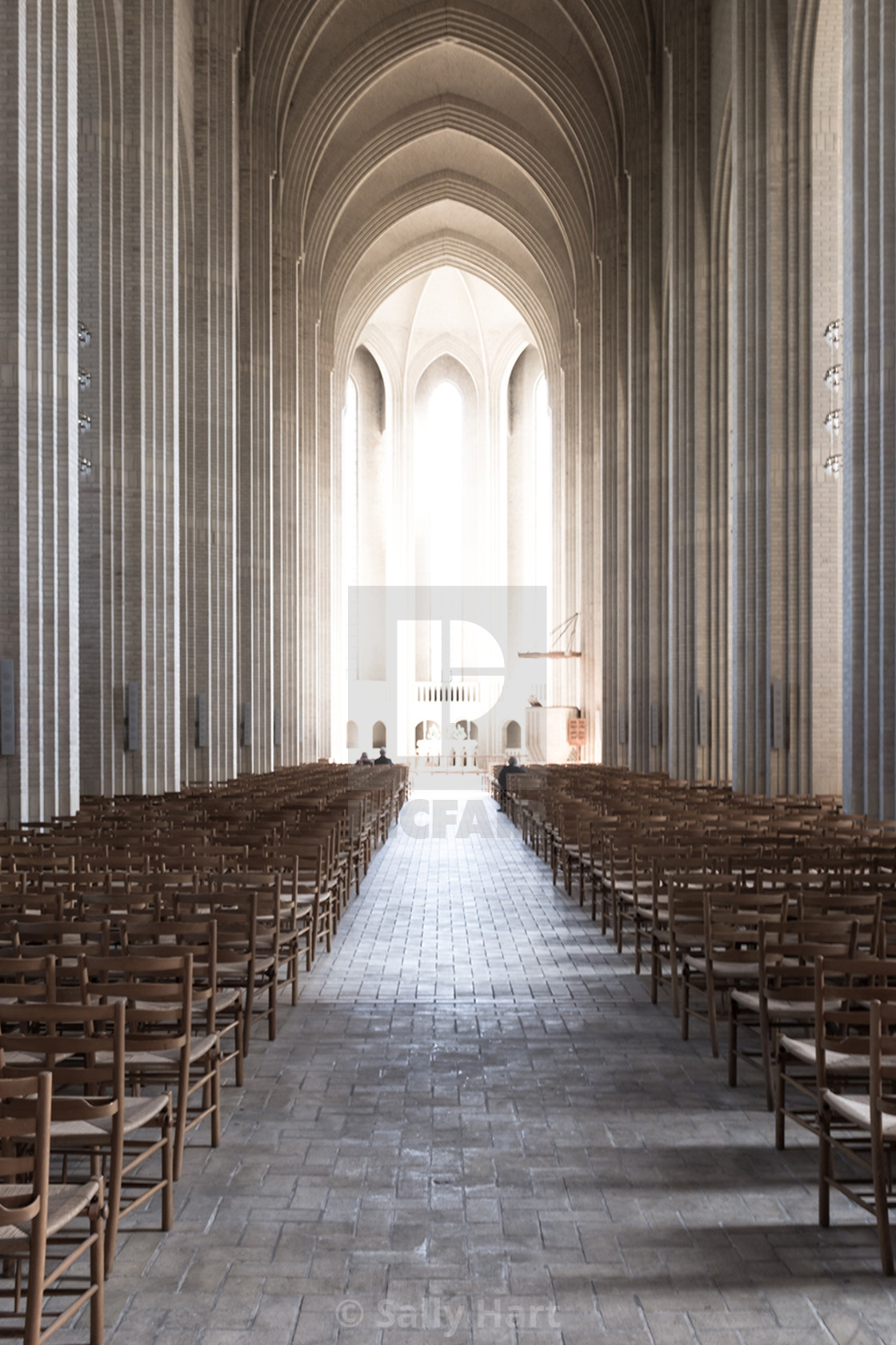 "Grundtvigs Kirke interior" stock image