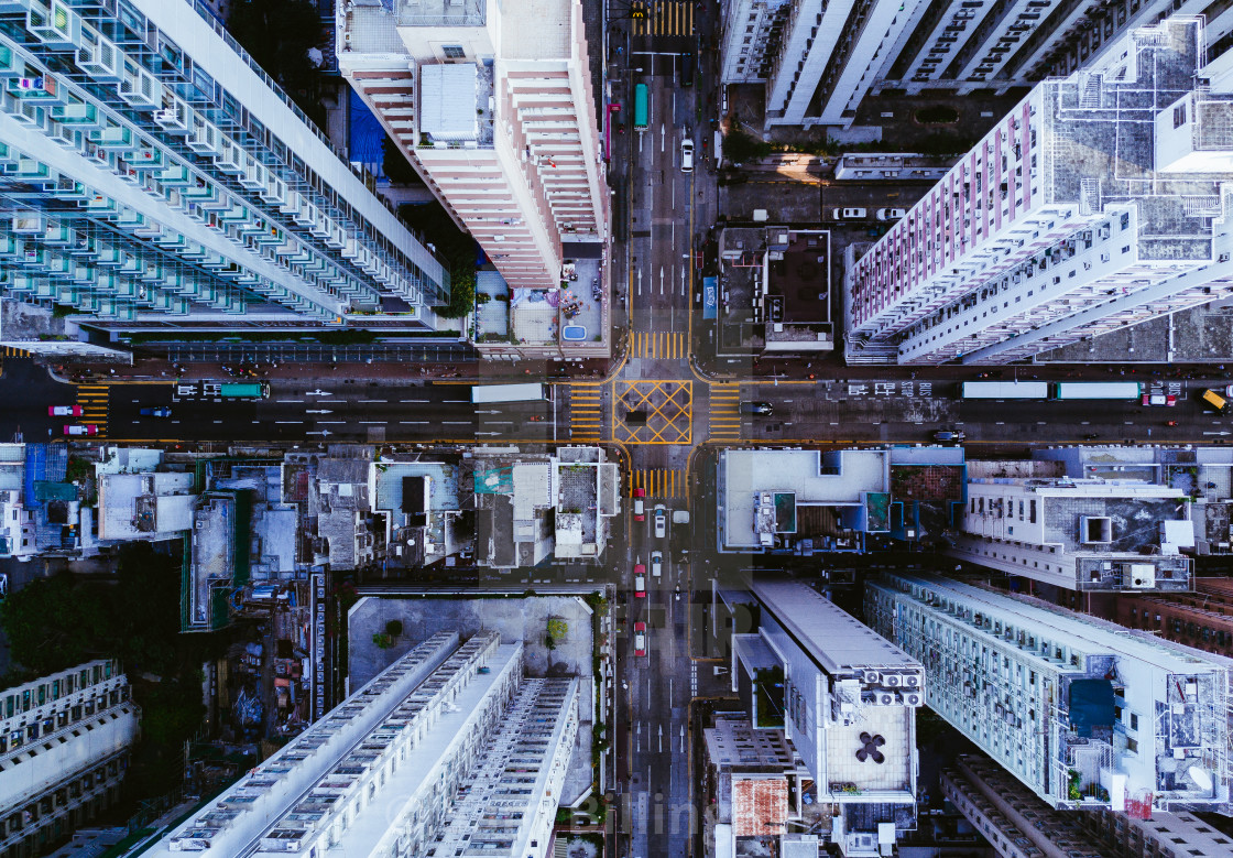 "Hong Kong Intersection" stock image