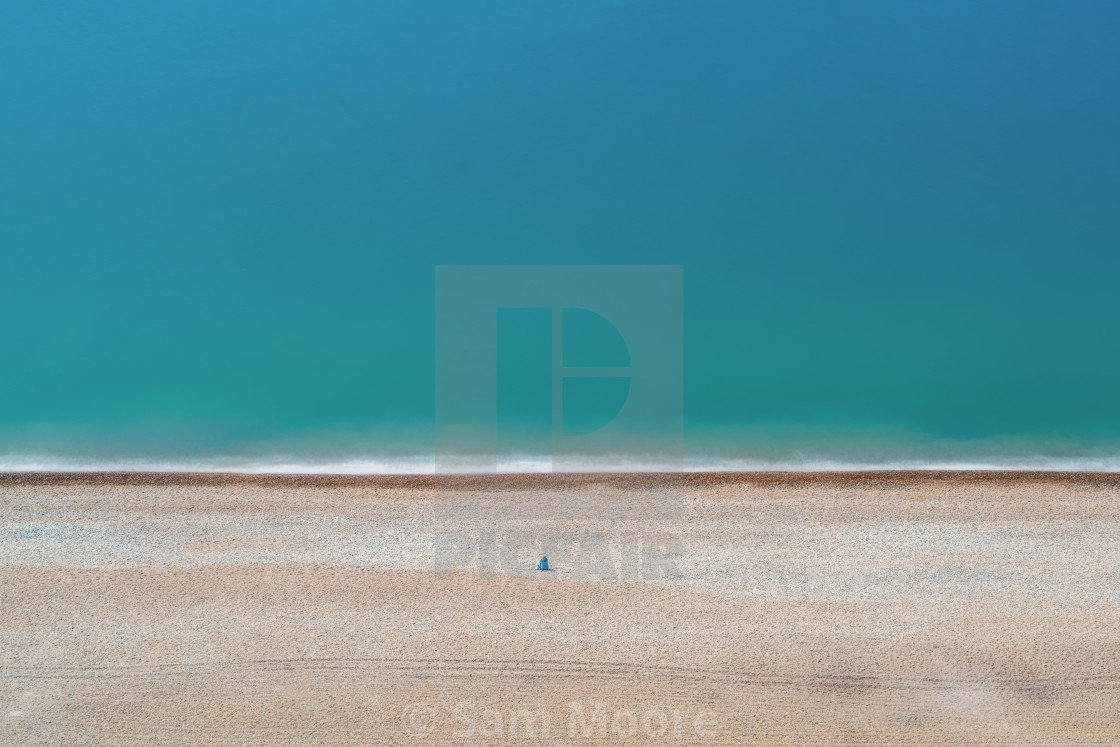 "Alone on the Beach" stock image