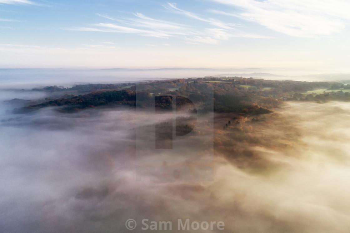 "South Downs Mist" stock image