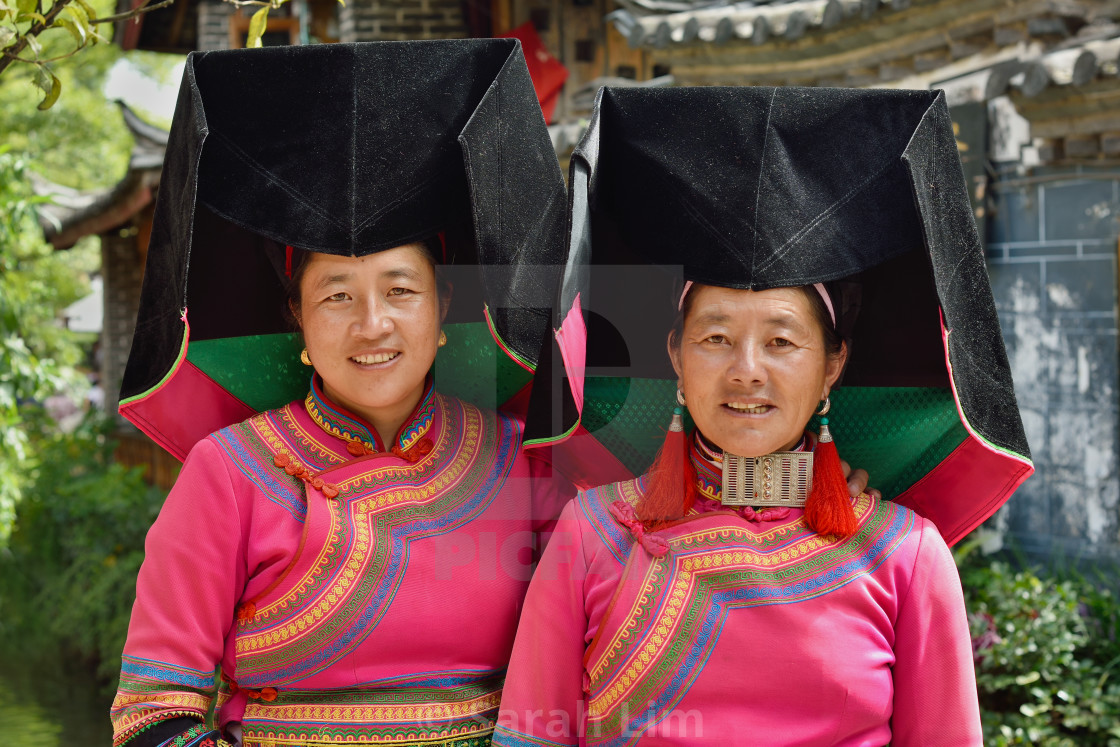 "Two Yi ladies" stock image