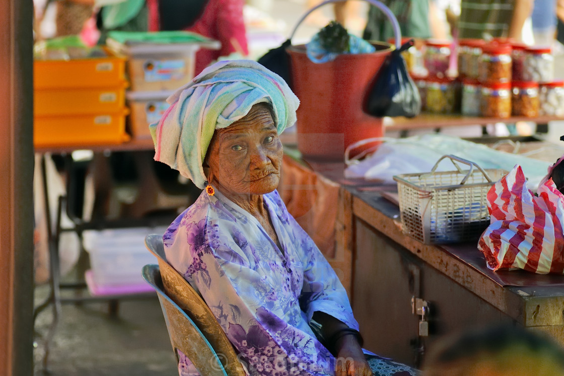 "Market trader" stock image