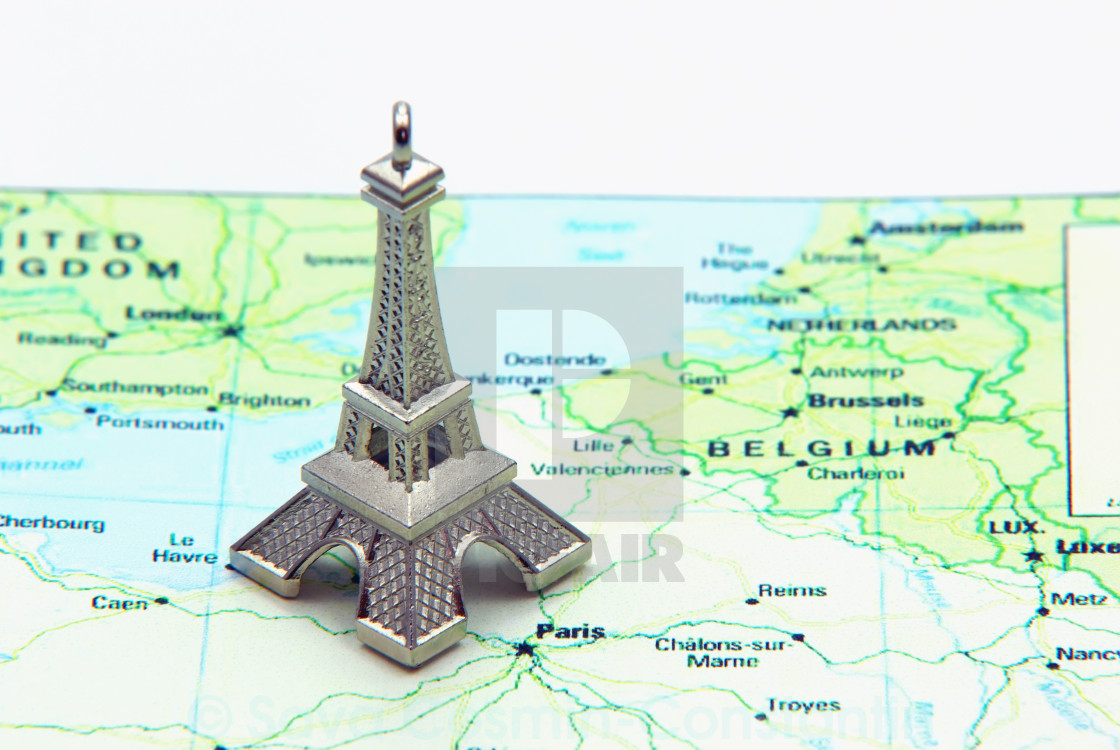 Statue Of Eiffel Tower On Map License Download Or Print For 11 16 Photos Picfair