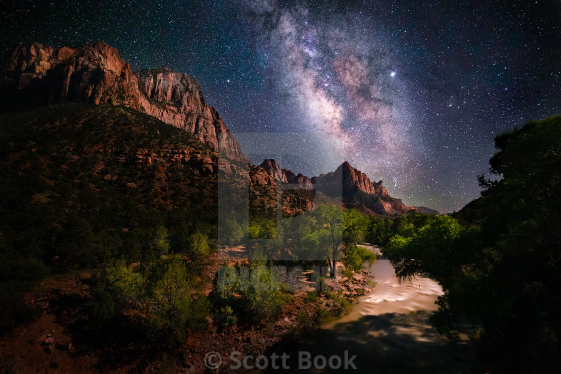 "Milky Way at Zion National Park" stock image