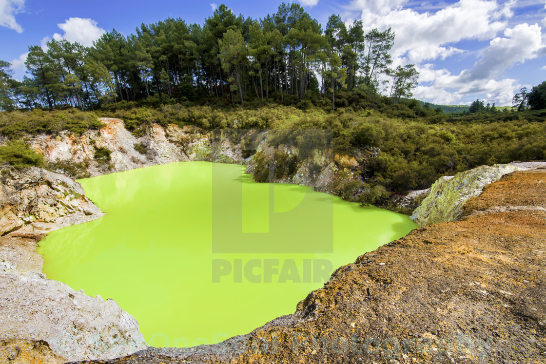 "Devil's Bath @ Wai-O-Tapu, NZ" stock image