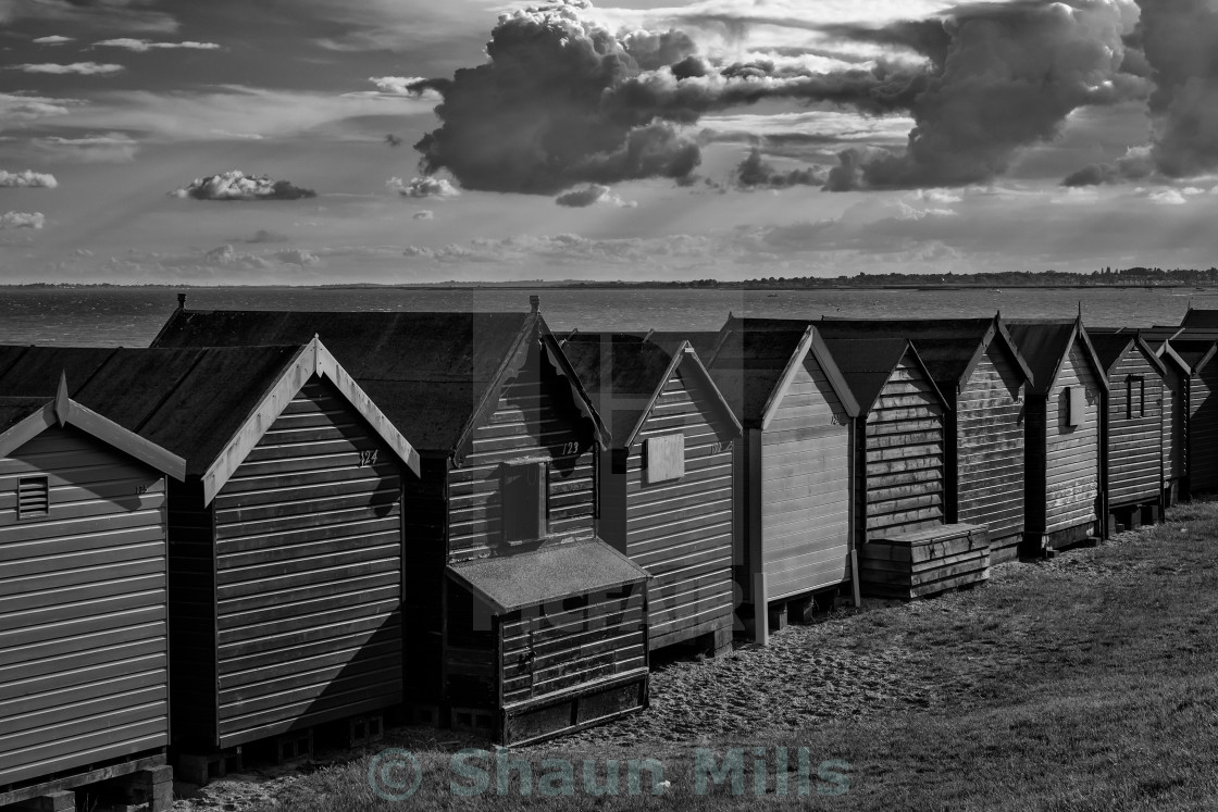 "Behind the Beach Huts" stock image