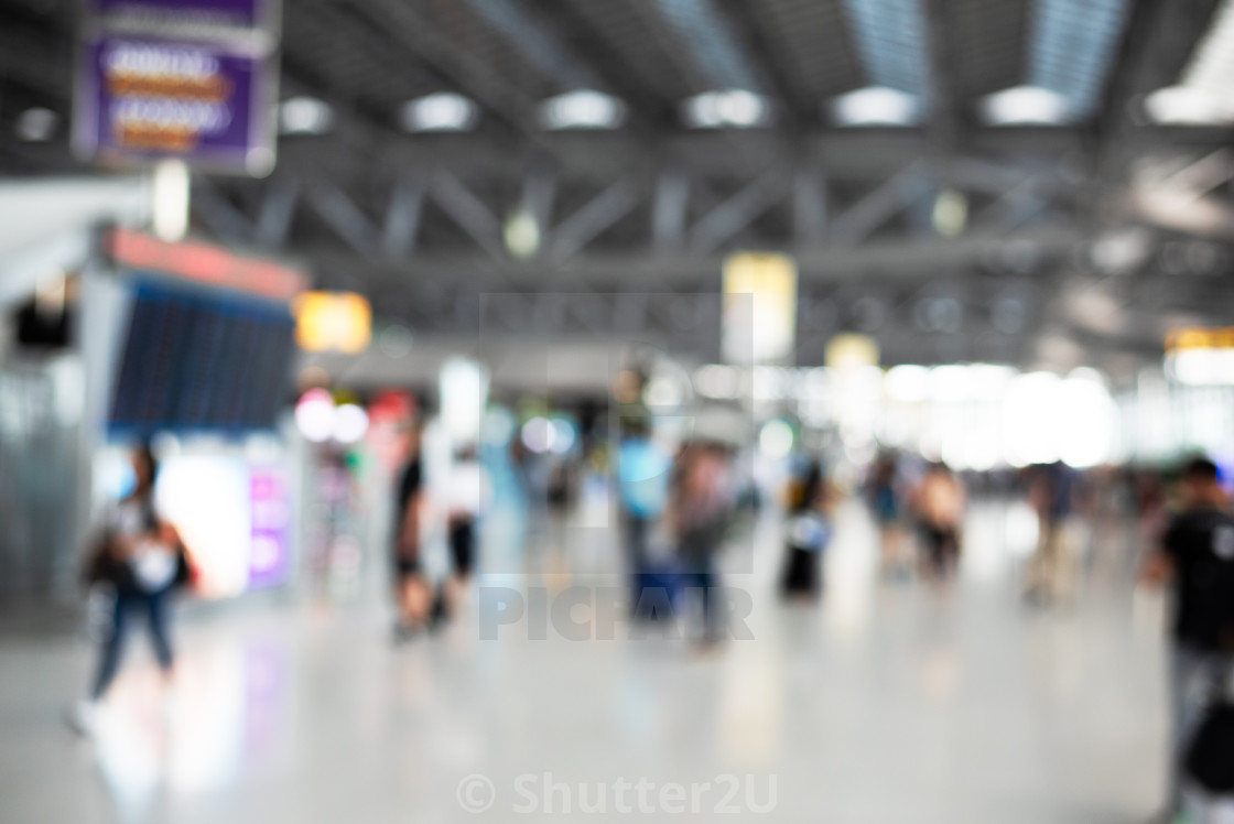 Blurry background of airport with crowd people. Abstract concept - License,  download or print for £ | Photos | Picfair