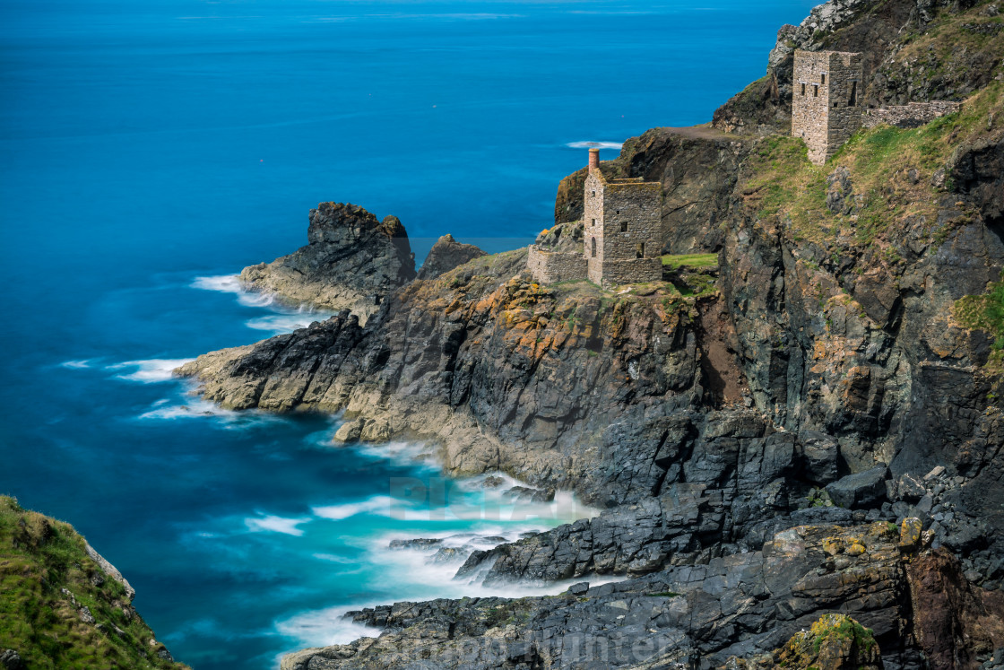 "The Crowns Engine Houses Cornwall" stock image
