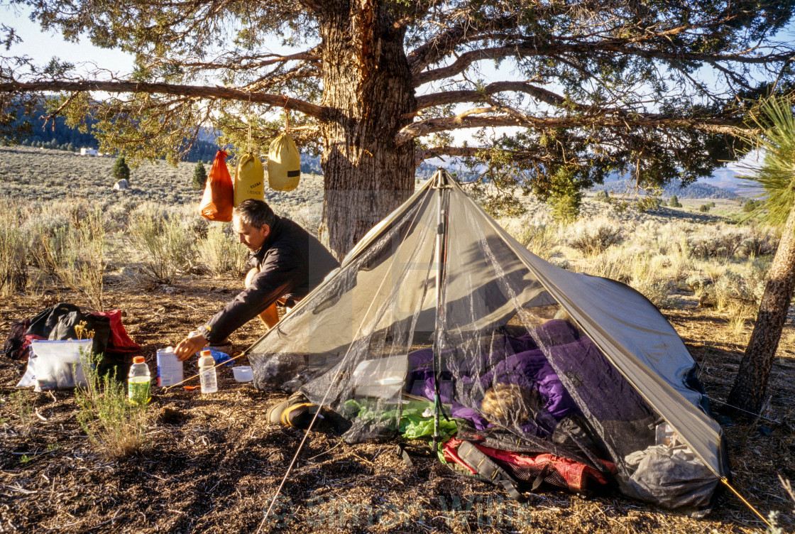 "Wild Camping on Pacific Crest Trail" by Simon Willis - $5.96 "Wild Camping on Pacific Crest Trail" stock image