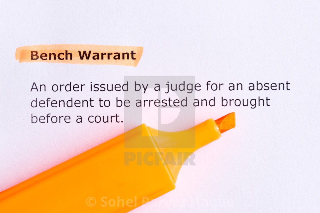 Bench Warrant License Download Or Print For 3 72 Photos